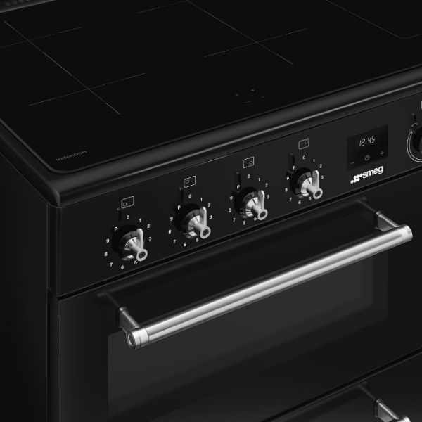 Smeg CX93IMBL 90cm Concert Electric Range Cooker with Induction Hob controls
