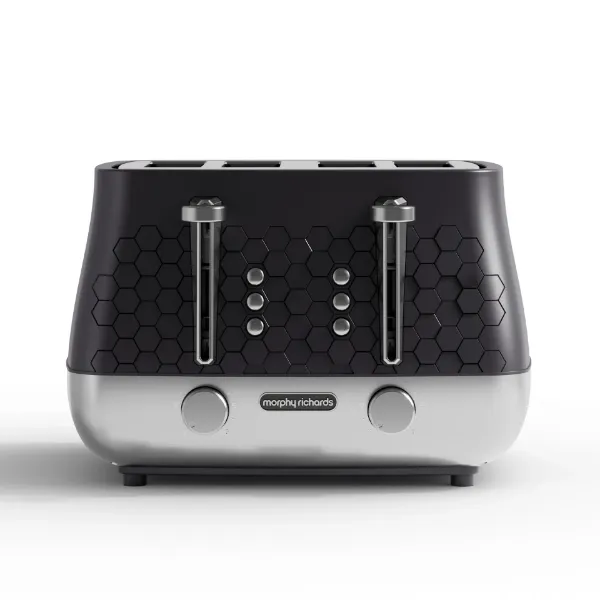 Morphy Richards 243020 Cassini 4-Slice Toaster Moonless Night - Black_front view