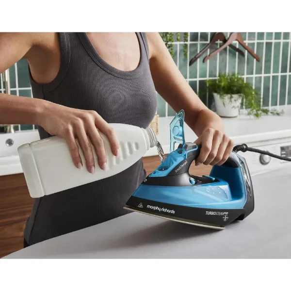 Morphy Richards 303210 Turbosteam 3100w Pro Digital Intellitemp Iron - Blue_in use