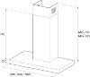 Rangemaster 119530 100cm Flat Hood Cooker Hood in Slate - UNBHDS100SL/_ size info