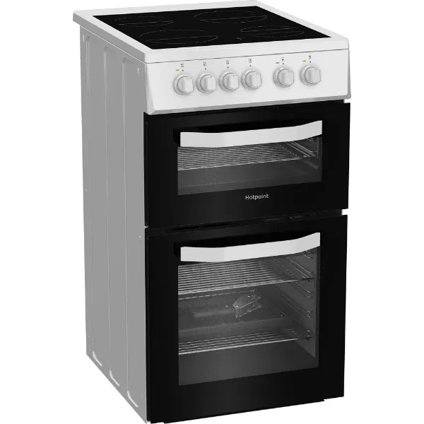Hotpoint 50cm 63L Electric Twin Cooker with Ceramic Hob _angled