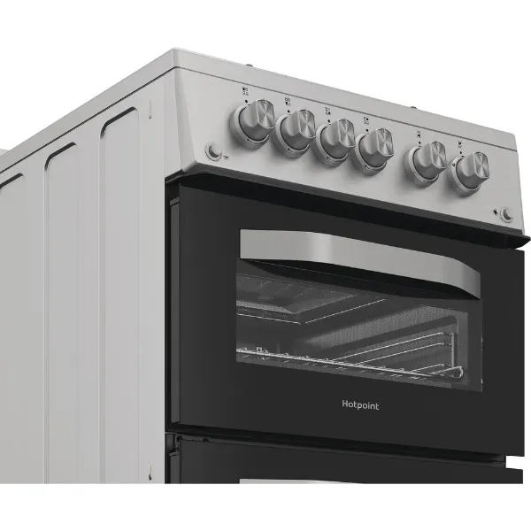 Hotpoint HDG5GCX 50cm Gas Double Cooker - Stainless Steel_controls