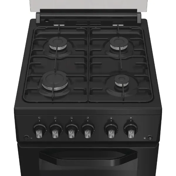 Hotpoint HDG5GCB 50cm Gas Double Cooker - Black_hob