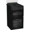 Hotpoint HDG5GCB 50cm Gas Double Cooker - Black_angled view