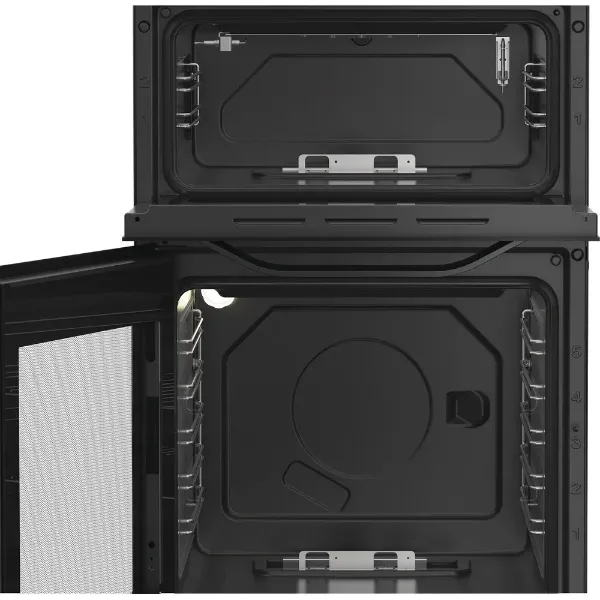 Hotpoint HDG5GCB 50cm Gas Double Cooker - Black_interior