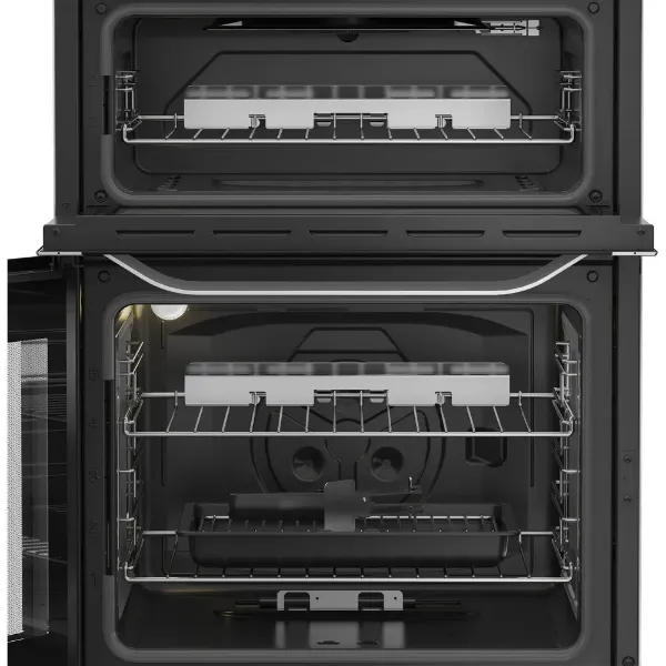 Hotpoint HDG6GDCWX 60cm Gas Double Cooker with Glass Lid - Stainless Steel_interior