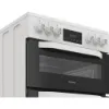 Hotpoint HDD6GDC2W 60cm Dual Fuel Double Cooker with Glass Lid - White_controls