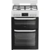 Hotpoint HDD6GDC2W 60cm Dual Fuel Double Cooker with Glass Lid - White_main