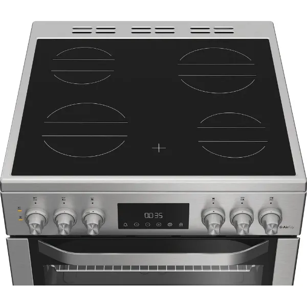 Hotpoint HDE6VDCAX 60cm Electric Double Cooker with Air Fry - Stainless Steel_hob