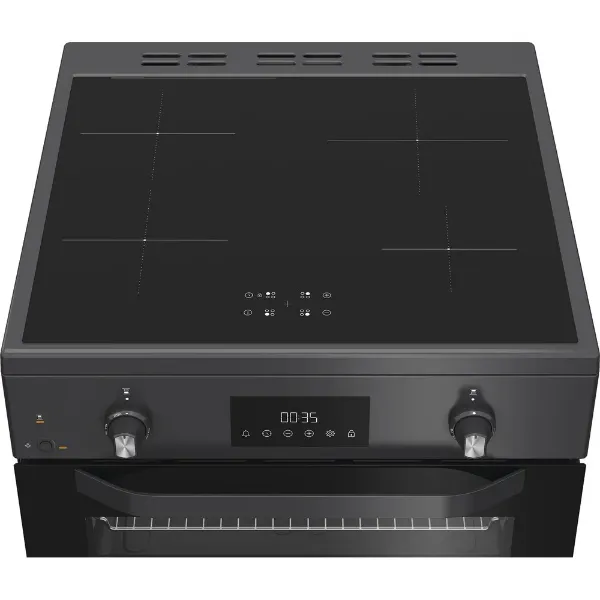 Hotpoint HDE6IDC2SA 60cm Electric Double Cooker with Induction Hob - Anthracite_hob