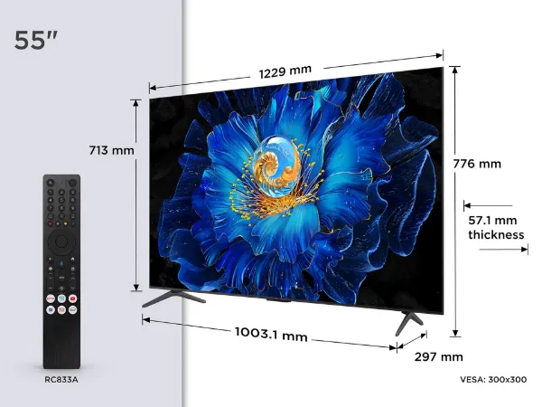 TCL 55C6KS-UK 55" 4K Ultra HD  QD-Mini LED TV_remote
