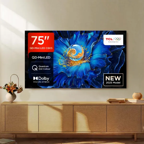 TCL 75C6KS-UK 75" 4K Ultra HD QD-Mini LED TV_front