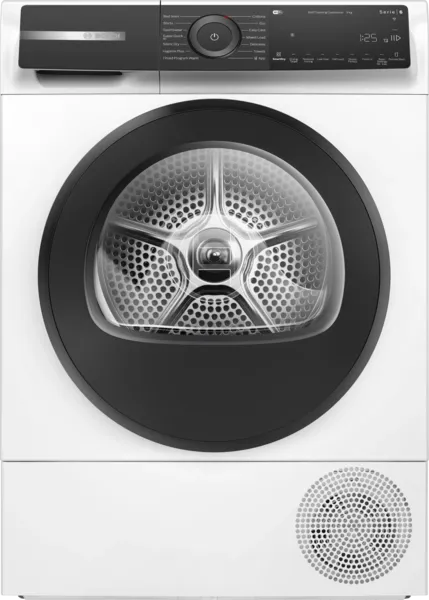 Bosch WQH246D9GBSeries 6, Heat pump tumble dryer, 9 kg, White 