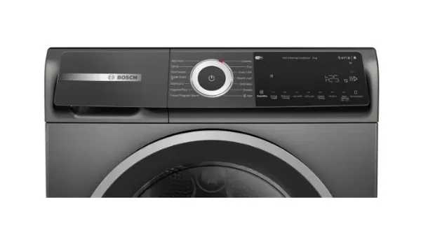 Bosch WQH246DRGB Series 6, Heat pump tumble dryer, 9 kg controls