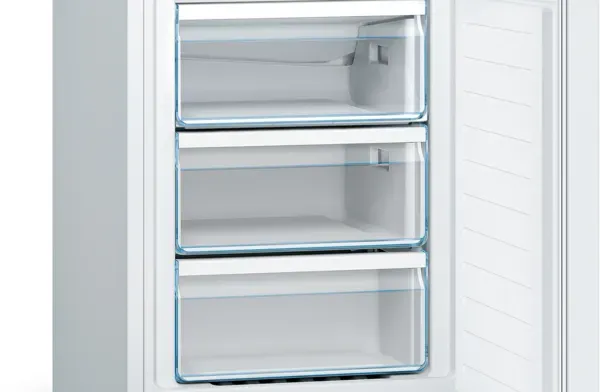 Bosch KGN33NWEBG Series 2 Free-standing fridge-freezer with freezer at bottom 176 x 60 cm White, Total No Frost shelves 4