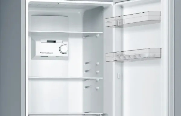 Bosch KGN33NLEBG Series 2 Free-standing fridge-freezer with freezer at bottom 176 x 60 cm Stainless steel look, Total No Frost shelves 2