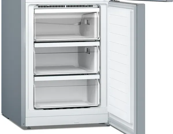 Bosch KGN33NLEBG Series 2 Free-standing fridge-freezer with freezer at bottom 176 x 60 cm Stainless steel look, Total No Frost shelves 5
