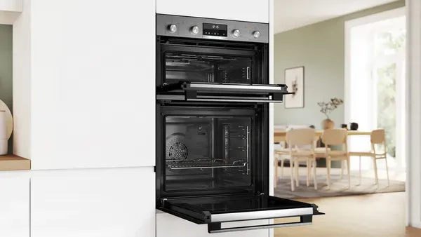 Bosch MBA578BS7B Series 6 Built-in double oven open 2