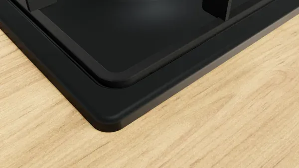 Bosch PBP6B6K60 Series 2, Gas hob, 60 cm, Enamel, Black edge