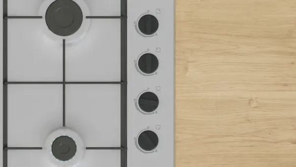 Bosch PBP6B5K60 Series 2, Gas hob, 60 cm, Stainless steel controls