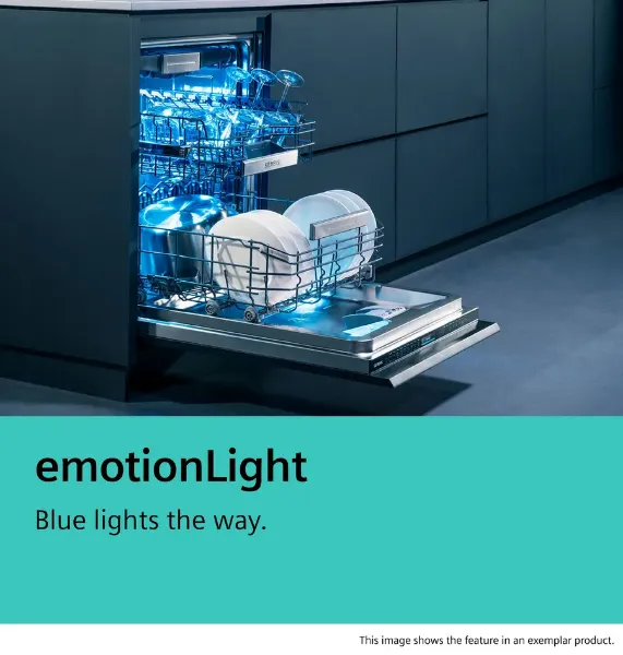 Siemens SN27TI02CE iQ700 60cm Freestanding Dishwasher in Brushed Steel Anti-fingerprint_emotionLight