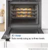 Bosch HQA534BW3B Series 4, Built-in oven with added steam function, 60 x 60 cm, White feature