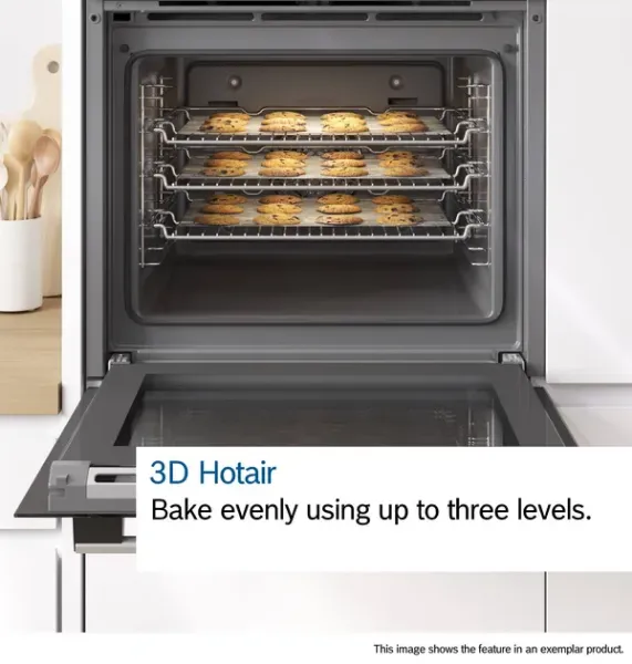 Bosch HQA534BW3B Series 4, Built-in oven with added steam function, 60 x 60 cm, White feature