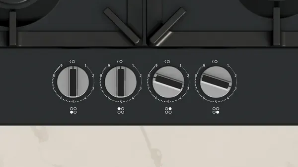 Neff T26CIP8S0 N 70 Gas hob 60 cm Enamel, Black controls