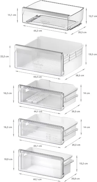Neff KI7962FD0G N 50 Built-in fridge-freezer with freezer at bottom 193.5 x 55.8 cm flat hinge container dimensions