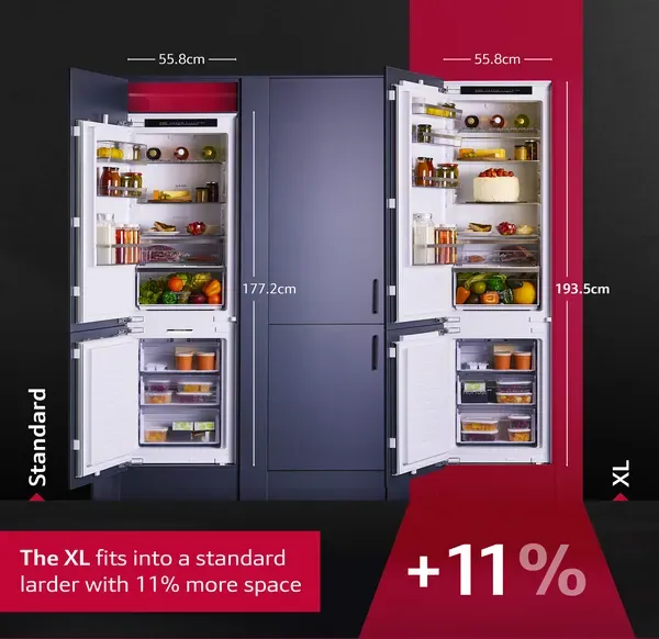 Neff KI7962FD0G N 50 Built-in fridge-freezer with freezer at bottom 193.5 x 55.8 cm flat hinge feature