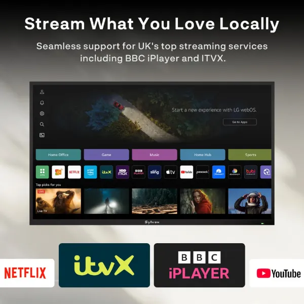 Sylvox OT75B1K4GC 75" Partial Sun Outdoor TV_apps