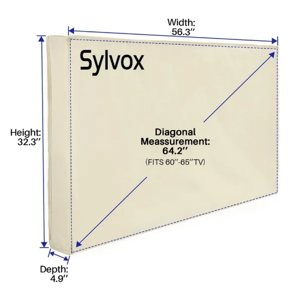 Sylvox OT65A1 Waterpoor Outdoor TV Cover for 60-65" TVs_main