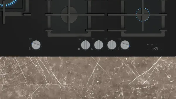 Siemens ER9A6SH40 iQ700 Gas hob 90 cm Tempered glass, Black controls