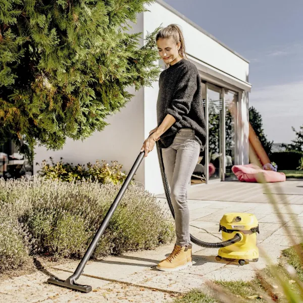 Karcher WD2PLUS Wet & Dry Vacuum Cleaner - Yellow_driveway