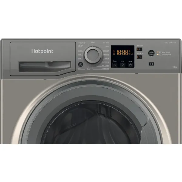 Hotpoint NSWM1046GGUK AntiStain WASHING MACHINE - Graphite - A controls