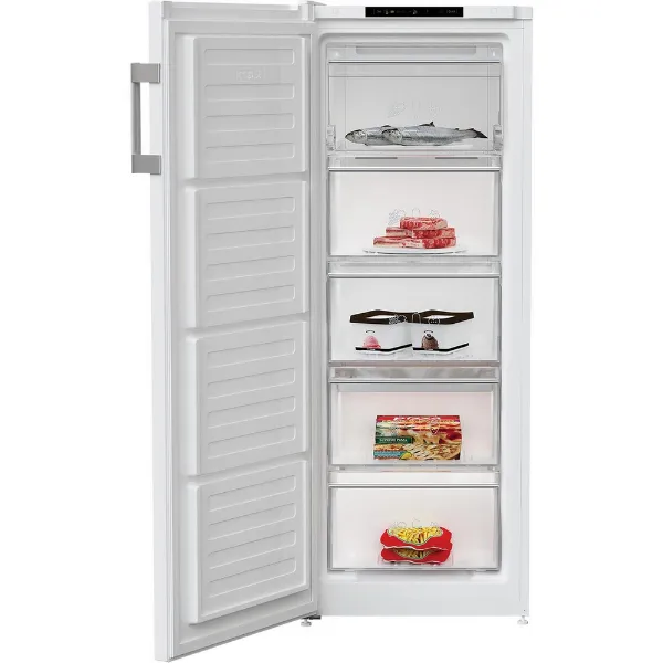 Blomberg FNM455W 54cm Frost Free Tall Freezer - White_door open