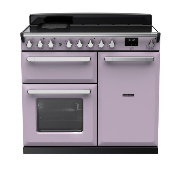 Rangemaster 17859 Estel Deluxe 100 Induction Range Cooker in Heather with Chrome Trim - ESDL100EIPHTH/CM1_main
