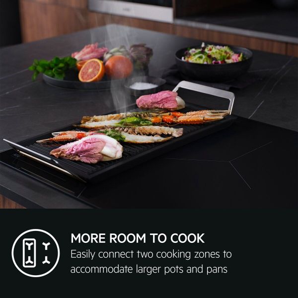 AEG TK85IM30FZ 8000 Sense 80cm Boil & Fry SaphirMatt® Induction Hob_more room to cook