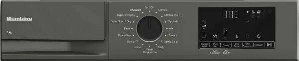 Blomberg LTA18321G 8kg Heat Pump Tumble Dryer - Graphite_controls