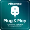 Hisense BI622AXPGUK 59.5cm Built In Electric Single Oven - Black & Stainless Steel_plug and play