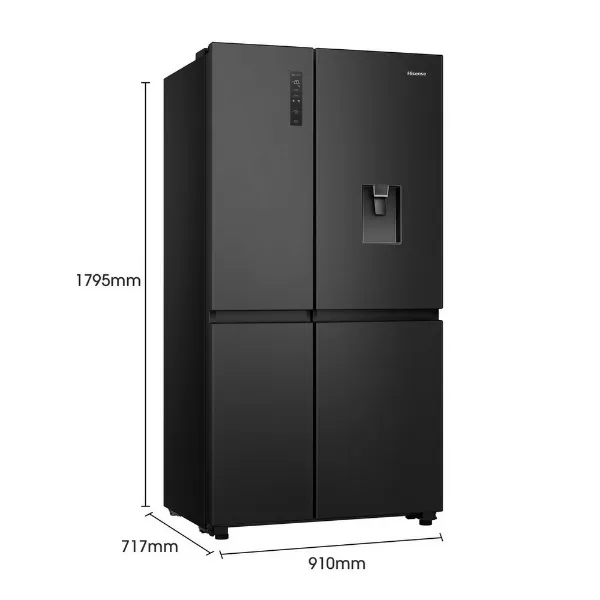 Hisense RS840N4WFE 60/40 91cm Frost Free American Fridge Freezer - Black Stainless Steel_dimensions