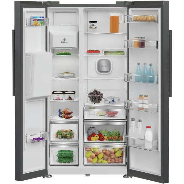 Hotpoint HPG2 6574W XBR5UK American Fridge Freezer in Black - Main stocked