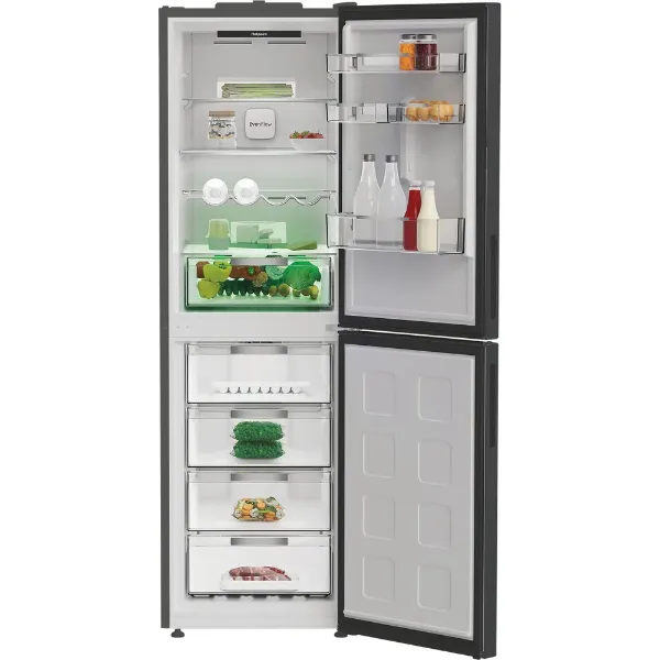 Hotpoint HPKF 6353 XBR4UK Freestanding 50/50 Fridge Freezer in Black - Main stocked
