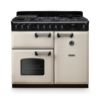 Rangemaster 14643 Classic Deluxe 100 Dual Fuel Range Cooker in Pale Cream with Chrome Trim - CLDL100DFPPCR/CM1
