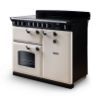 Rangemaster 14677 Classic Deluxe 100 Induction Range Cooker in Pale Cream with Chrome Trim - CLDL100EIPPCR/CM1_angled2