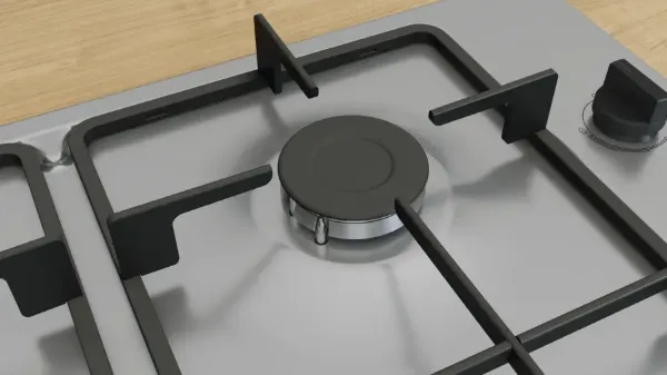 Bosch PBH6B5K60 60cm Gas Hob in Stainless Steel_burner