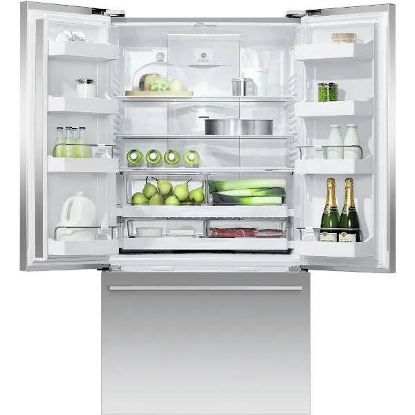 Fisher & Paykel RF610ADX6 French Door Fridge Freezer – 900mm Stainless Steel_open