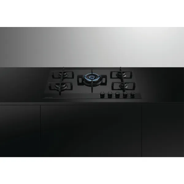 Fisher & Paykel CG905DLPGB4 90cm 'Gas on Glass' 5 Burner - BlackTop
