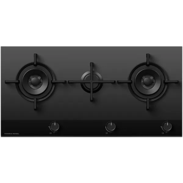 Fisher & Paykel CG903DNGGB4 90cm 'Gas on Glass' 3 Burner - Black