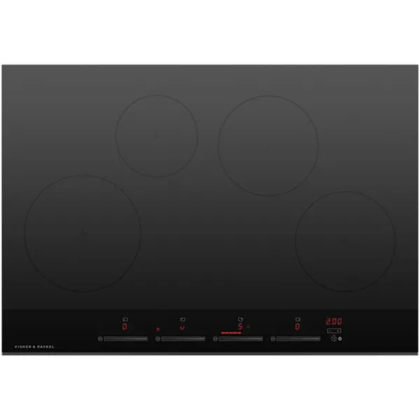 Fisher & Paykel CI764DTB4 76cm 'Touch & Slide' Control Frameless 4 Zone  Induction Hob - Black
